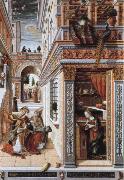 Carlo Crivelli the annunciation,with st.emidius oil painting on canvas
